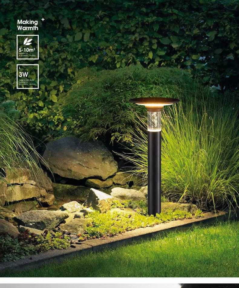 LumaBubbles – UFO Solar Lawn Light with Bubble Column (75cm, Dual-Color) TC-238
