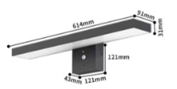 Aurora Rectangular Solar Wall Light TB-296