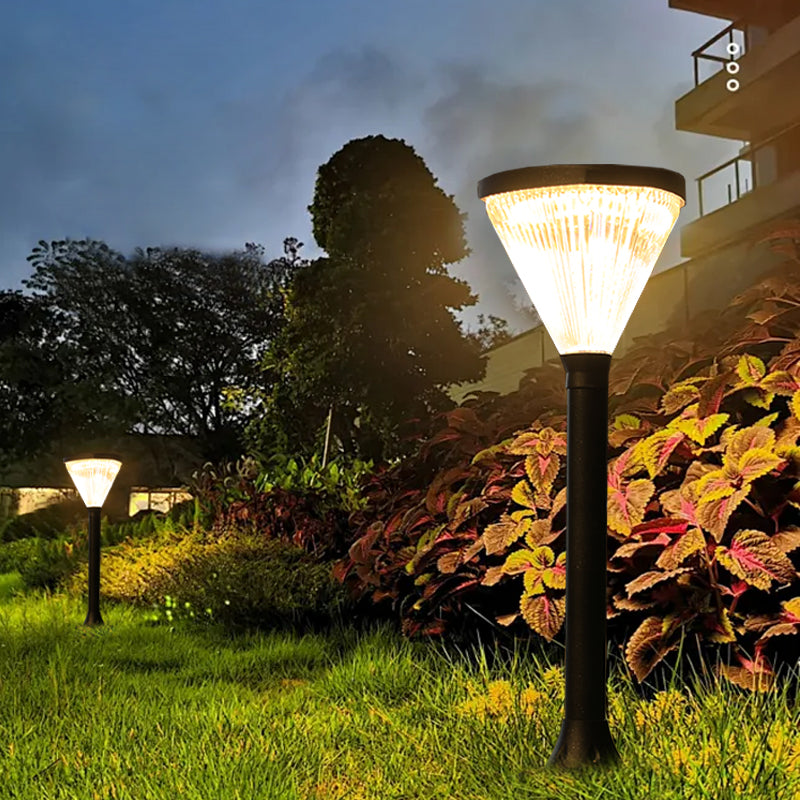 SolarWay LumaDiamond  –  Crystal Solar Lawn Light Durable Aluminium Dual-Color